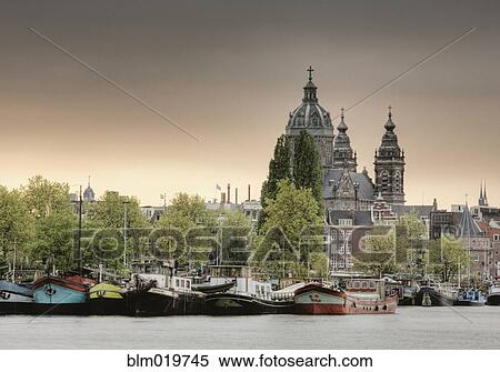 Boats Moored to Each Other on a River View Large Photo Image Stock Photography - Boats Moored to Each Other on a River. Fotosearch