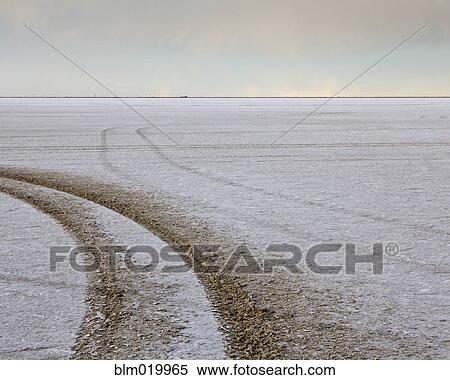 Stock Photography - Bonneville Salt Flats landscape. Fotosearch
