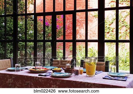 Breakfast Table View Large Photo Image Stock Photograph - Breakfast Table. Fotosearch
