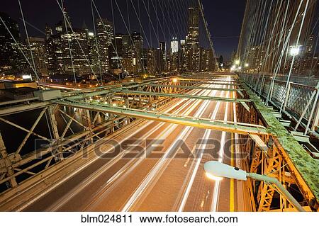 Stock Image - Bridge Leading to New York City. Fotosearch