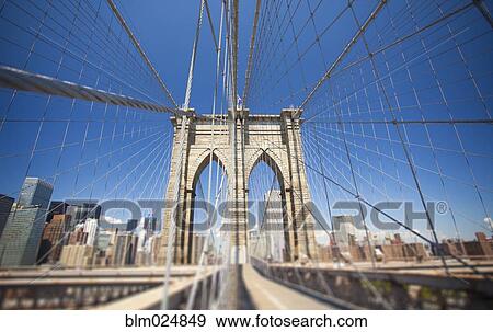 Stock Photo - Brooklyn Bridge and New York City. Fotosearch
