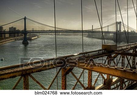 Brooklyn Bridge on an Overcast Day View Large Photo Image Stock Photo - Brooklyn Bridge on an Overcast Day. Fotosearch