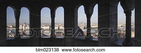 Budapest through Stone Arches View Large Photo Image Stock Photo - Budapest through Stone Arches. Fotosearch