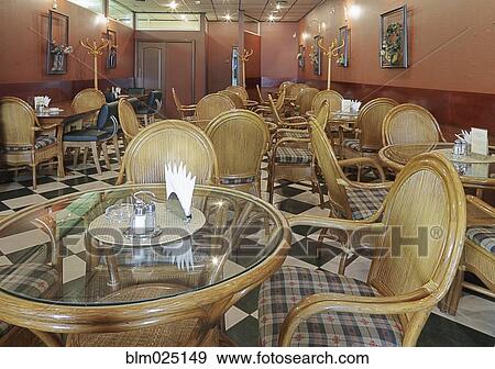 Cafe With Rattan Furniture View Large Photo Image Stock Photo - Cafe With Rattan Furniture. Fotosearch