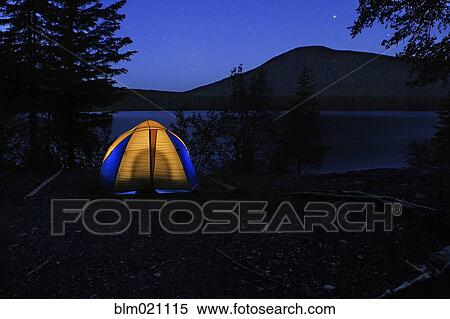 Campsite at Night View Large Photo Image Stock Photography - Campsite at Night. Fotosearch