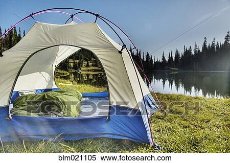 Campsite Near Lake View Large Photo Image Stock Photography - Campsite Near Lake. Fotosearch