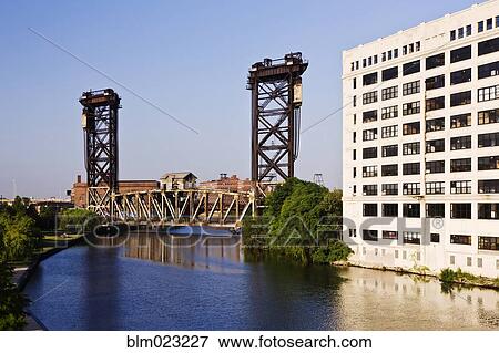Canal Street Railroad Lift Bridge View Large Photo Image Stock Photo - Canal Street Railroad Lift Bridge. Fotosearch