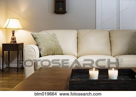 Picture - Candlelit Living Room. Fotosearch