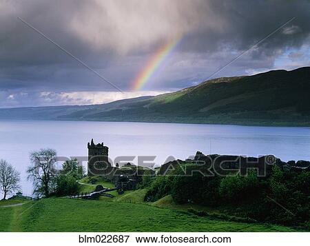 Castle Urquhart on the Shore of Loch Ness View Large Photo Image Stock Photo - Castle Urquhart on the Shore of Loch Ness. Fotosearch