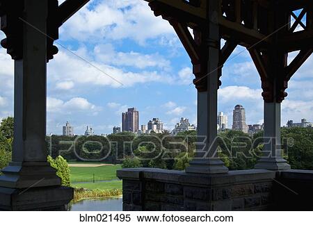 Stock Photography - Central Park and Downtown New York. Fotosearch