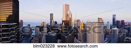 Chicago Cityscape Skyline View Large Photo Image Stock Photo - Chicago Cityscape Skyline. Fotosearch