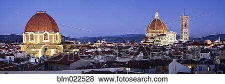 Stock Photo - Churchs of San Lorenzo and Santa Maria del Fiore. Fotosearch