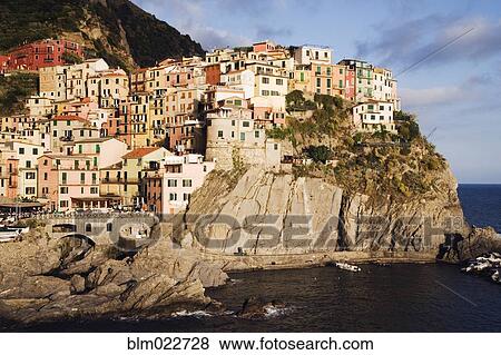 Cinque Terre Town of Manarola View Large Photo Image Stock Photo - Cinque Terre Town of Manarola. Fotosearch