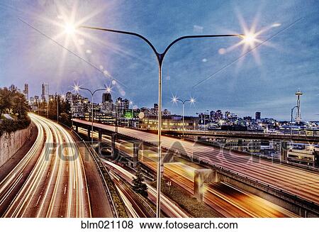 City Highway View Large Photo Image Stock Photo - City Highway. Fotosearch
