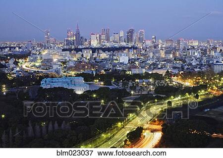 Stock Photo - City Night Skyline. Fotosearch