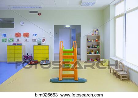 Classroom, activity room with furniture, tables and chairs View Large Photo Image Stock Image - Classroom, activity room with furniture, tables and chairs. Fotosearch