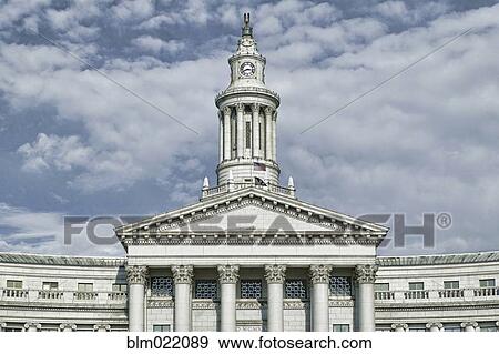 Stock Photo - Clock Tower On Building. Fotosearch
