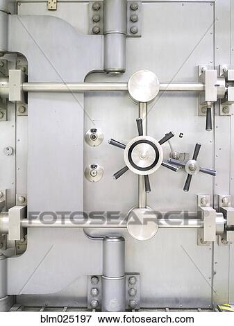 Closed Bank Vault Door View Large Photo Image Stock Photo - Closed Bank Vault Door. Fotosearch
