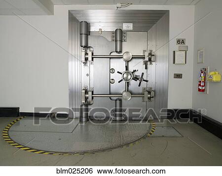 Stock Photograph - Closed Bank Vault Door. Fotosearch