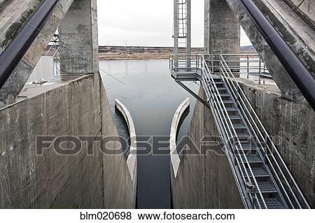 Closed Dam Floodgate View Large Photo Image Stock Photo - Closed Dam Floodgate. Fotosearch