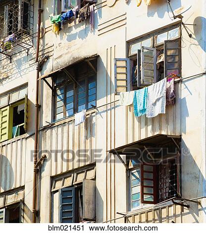 Clothes Drying From Apartment Windows View Large Photo Image Stock Image - Clothes Drying From Apartment Windows. Fotosearch