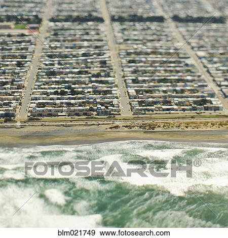 Coastal Tract Housing View Large Photo Image Stock Photo - Coastal Tract Housing. Fotosearch