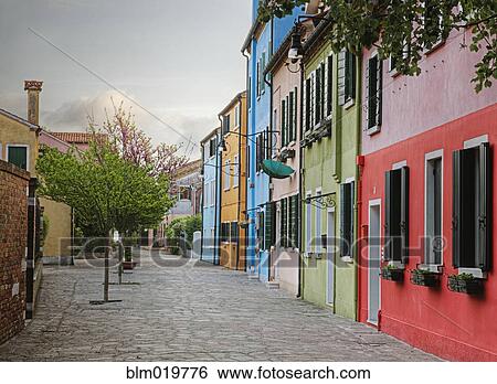 Colorful Residential Buildings View Large Photo Image Stock Photograph - Colorful Residential Buildings. Fotosearch