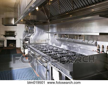 Commercial Kitchen View Large Photo Image Stock Image - Commercial Kitchen. Fotosearch