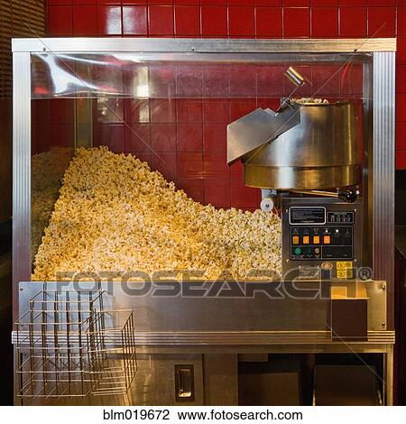 Stock Image - Commercial Popcorn Machine. Fotosearch