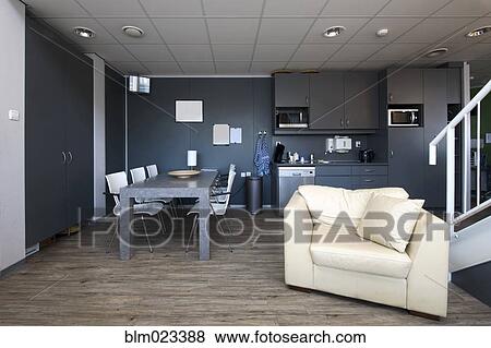 Stock Photo - Common room for staff of an emergency medical practice. Fotosearch
