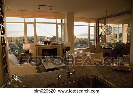 Condo/Apartment with Open Floor Plan View Large Photo Image Stock Image - Condo/Apartment with Open Floor Plan. Fotosearch