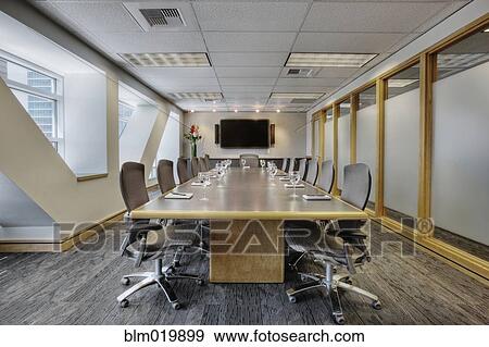 Conference Table and Chairs View Large Photo Image Stock Photo - Conference Table and Chairs. Fotosearch