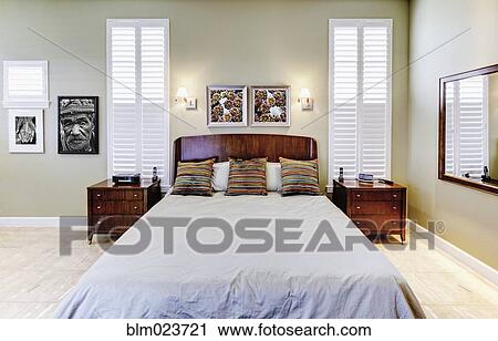 Stock Image - Contemporary Bedroom Interior. Fotosearch