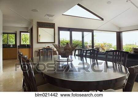 Contemporary Dining Room View Large Photo Image Stock Image - Contemporary Dining Room. Fotosearch