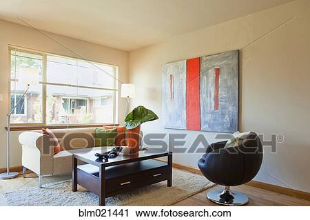 Stock Image - Contemporary Living Room. Fotosearch