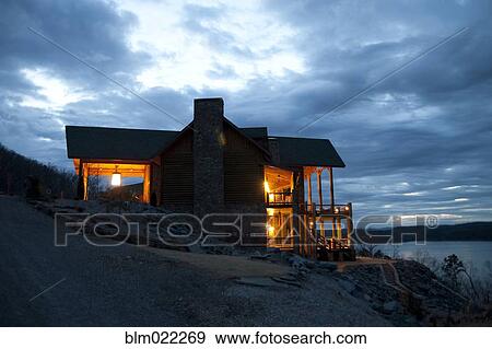 Countryside Hotel Overlooking a Lake View Large Photo Image Stock Photo - Countryside Hotel Overlooking a Lake. Fotosearch