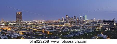 Dallas Neighborhood in the Evening View Large Photo Image Stock Photo - Dallas Neighborhood in the Evening. Fotosearch
