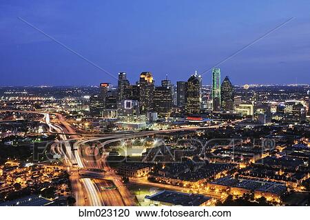 Dallas Skyline at Night View Large Photo Image Stock Image - Dallas Skyline at Night. Fotosearch