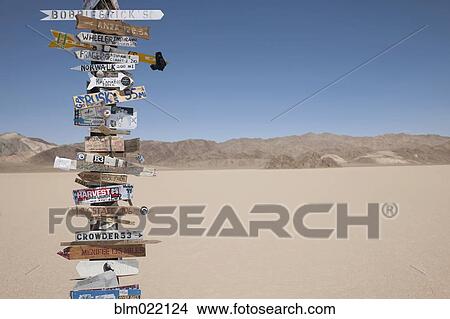 Desert Roadside Sign View Large Photo Image Picture - Desert Roadside Sign. Fotosearch