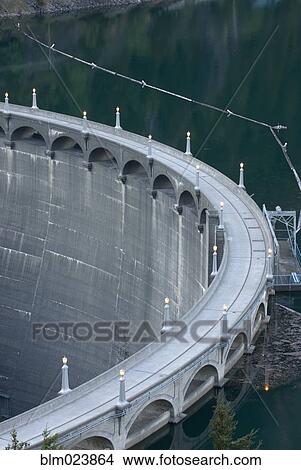 Diablo Dam, Skagit River Gorge Washington View Large Photo Image Picture - Diablo Dam, Skagit River Gorge Washington. Fotosearch