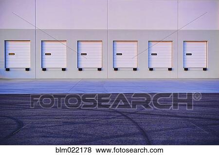 Distribution Center Bay Doors View Large Photo Image Stock Photo - Distribution Center Bay Doors. Fotosearch