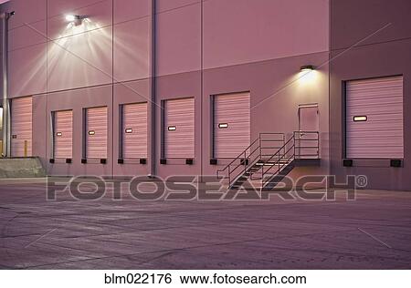 Distribution Center Bay Doors View Large Photo Image Stock Photograph - Distribution Center Bay Doors. Fotosearch