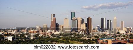 Stock Image - Downtown Houston Skyline. Fotosearch