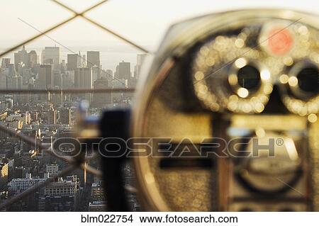 Downtown Manhattan Behind Coin Operated Binoculars View Large Photo Image Picture - Downtown Manhattan Behind Coin Operated Binoculars. Fotosearch
