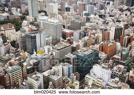 Stock Photography - Downtown Tokyo skyline viewed from above. Fotosearch