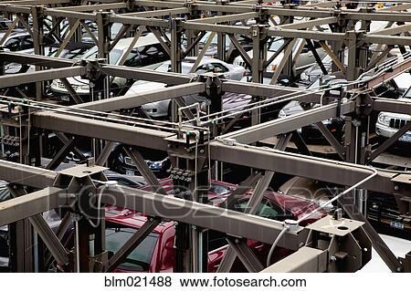 Elevated Car Parking View Large Photo Image Stock Photo - Elevated Car Parking. Fotosearch
