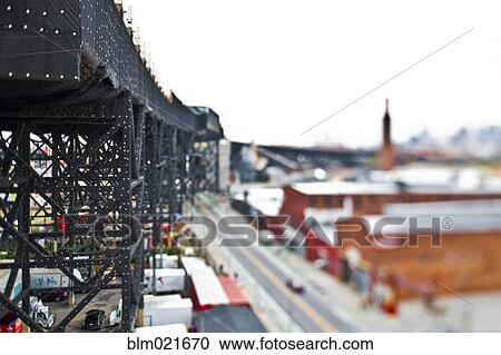 Stock Image - Elevated Subway Line. Fotosearch