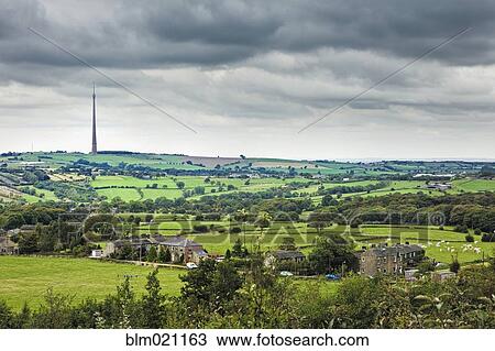 Emley Moor TV Transmitter, Yorkshire, England View Large Photo Image Stock Image - Emley Moor TV Transmitter, Yorkshire, England. Fotosearch