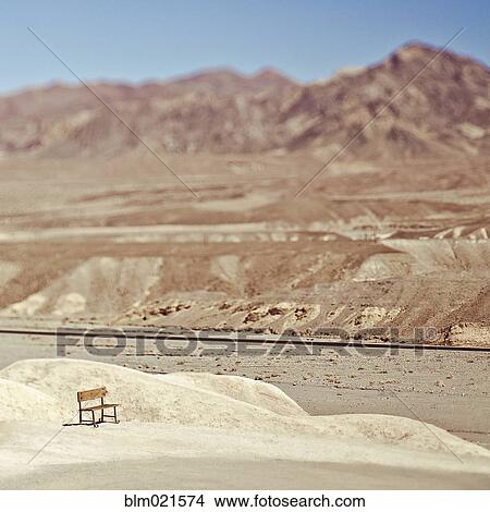 Empty Bench in Desert Landscape View Large Photo Image Picture - Empty Bench in Desert Landscape. Fotosearch
