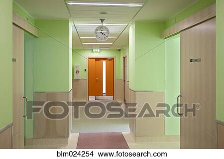 Empty Hospital Hallway View Large Photo Image Picture - Empty Hospital Hallway. Fotosearch